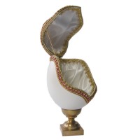 Шкатулка для драгоценностей из натурального гусиного яйца